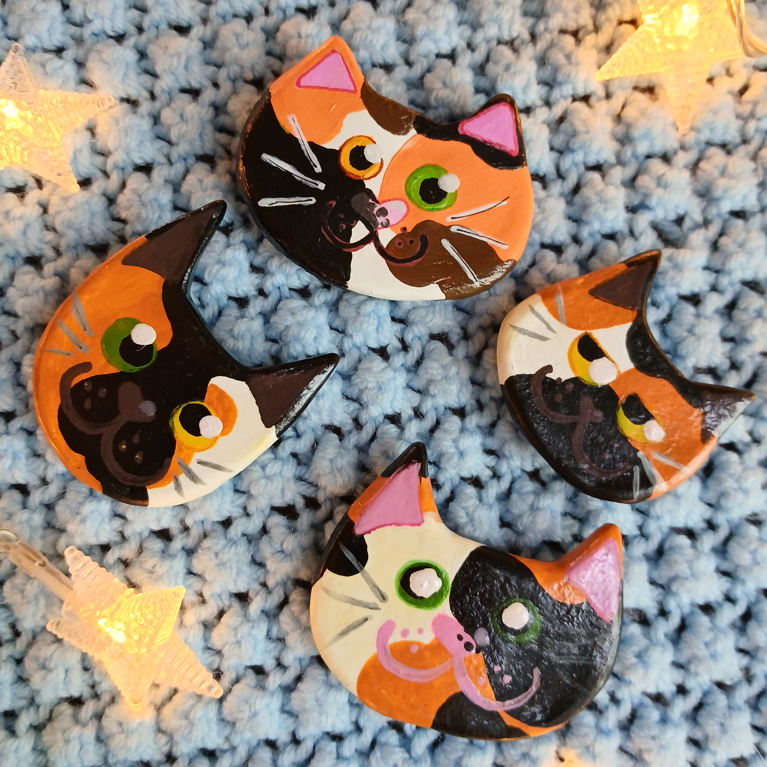 Calico Cat Face Magnet