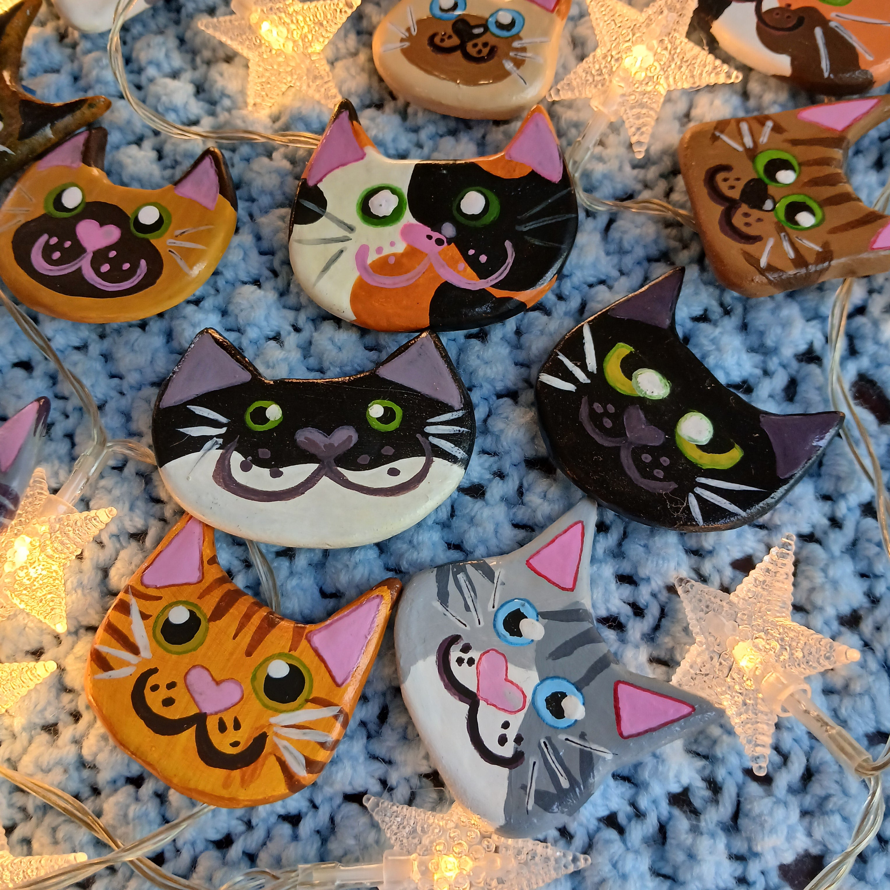 Black Cat Face Magnet