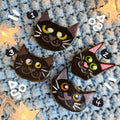 Black Cat Face Magnet